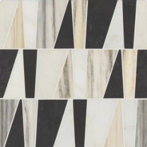 Zayden Honed Marble Mosaic Tile in Warm Blend - marble tile